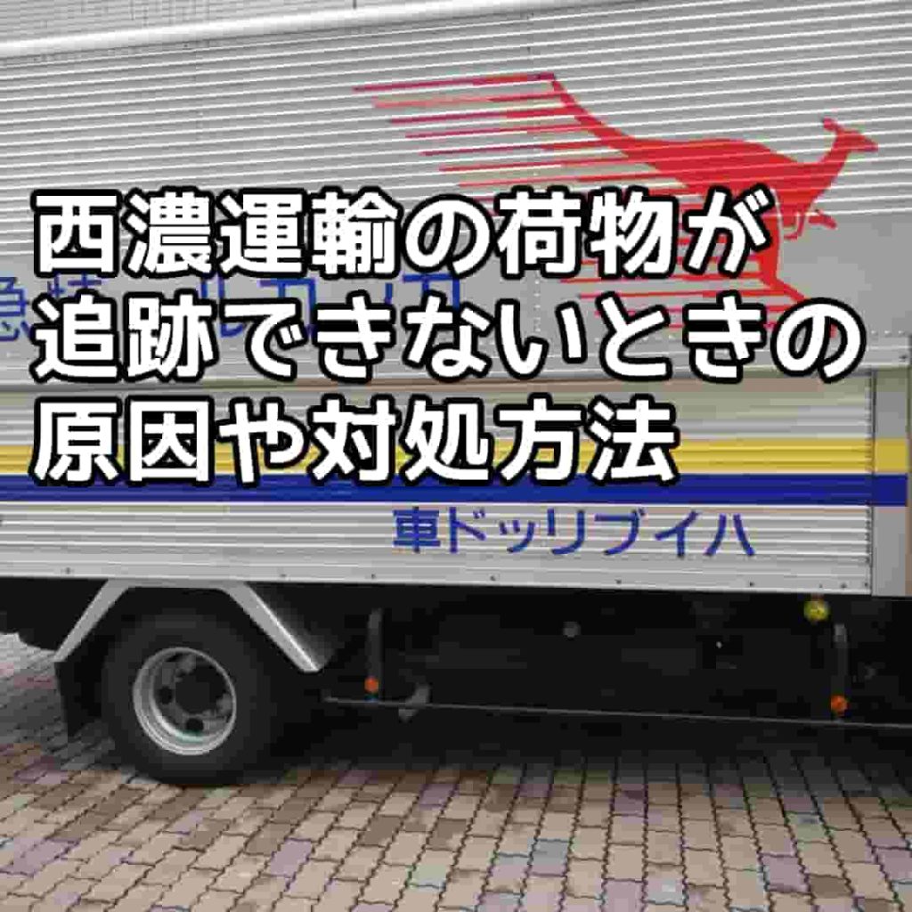 西濃運輸の荷物が追跡できないときの原因や対処方法 3分でわかる